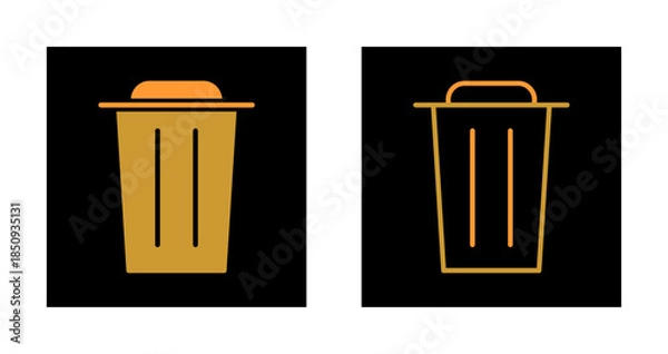Fototapeta Trash Can Icon Design