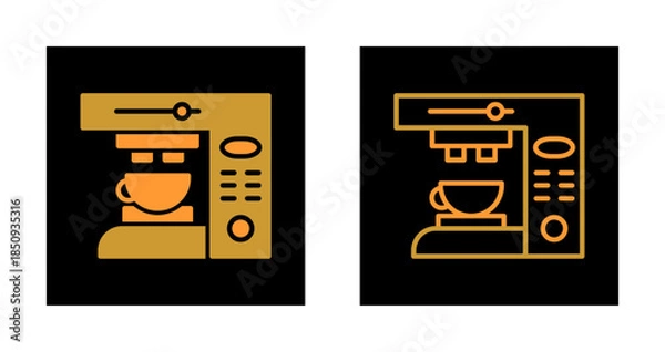 Fototapeta Coffee Machine Icon Design