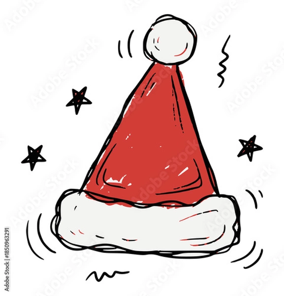 Fototapeta hat handdrawn vector doodle