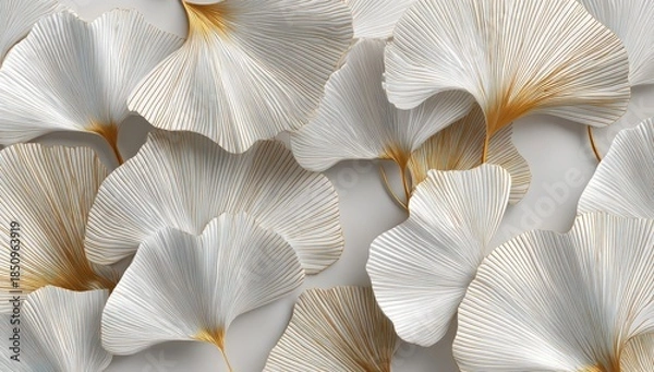 Obraz Elegant Ginkgo Leaf Pattern