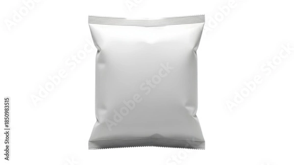Fototapeta A sealed white plastic bag on a white background