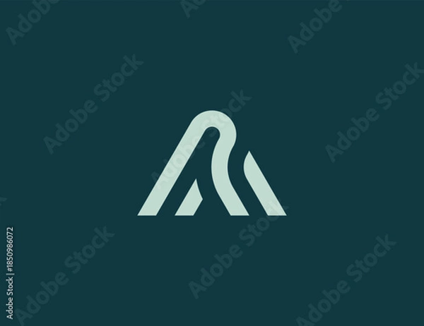 Obraz initial Letter A logo monogram design vector illustration template
