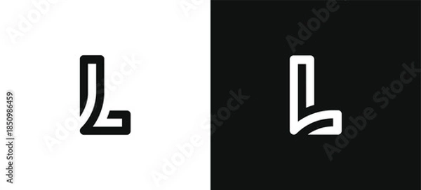 Obraz initial L Letter monogram logo design vector illustration template