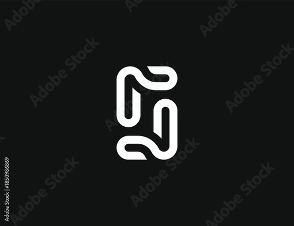Obraz initial S Letter monogram logo design vector illustration template