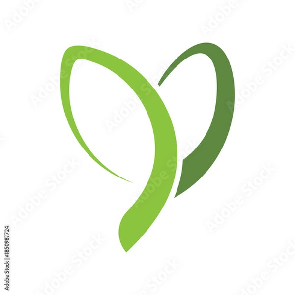 Obraz Green leaf logo design