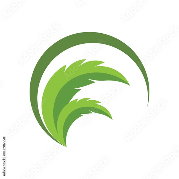 Obraz Green leaf logo design