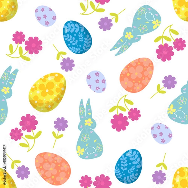Obraz easter seamless pattern on transparent background 
