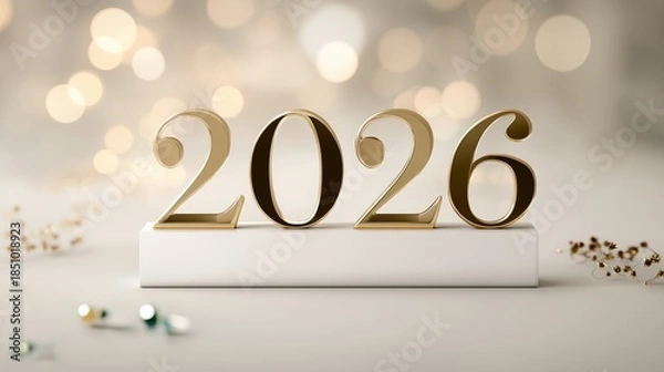 Fototapeta 新年をお祝いする背景画像(2026)