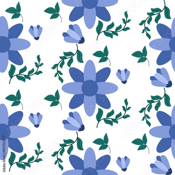 Fototapeta Floral seamless pattern design