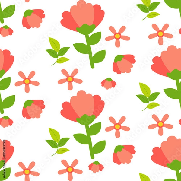Fototapeta Floral seamless pattern design
