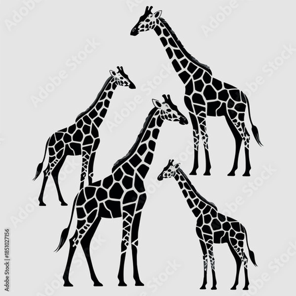 Fototapeta Giraffe silhouette