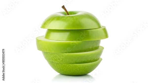 Obraz Sliced green apple stack