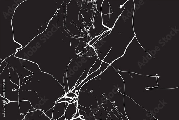 Obraz Chaotic Abstract White Light Scribbles Representing Motion and Energy