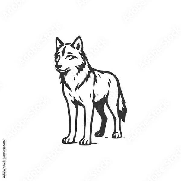 Obraz Starcrest Wolf Carved Motion Mark