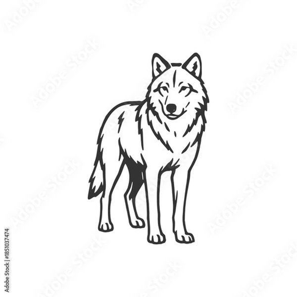 Obraz Wolf Vector Crystal Edge Cut