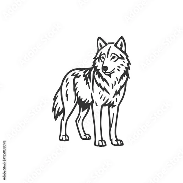 Obraz Wolf Vector Frozen Spiral Core