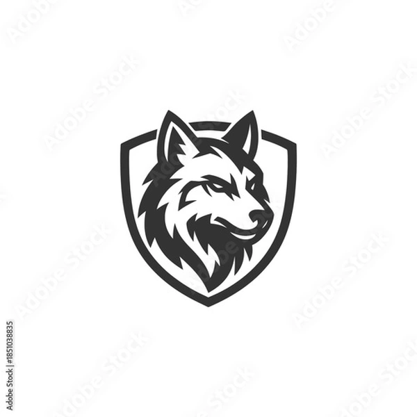 Obraz Wolf Vector Shadow Crest Path