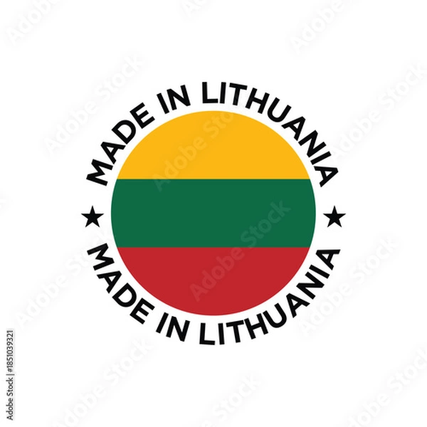 Obraz made in lithuania label design