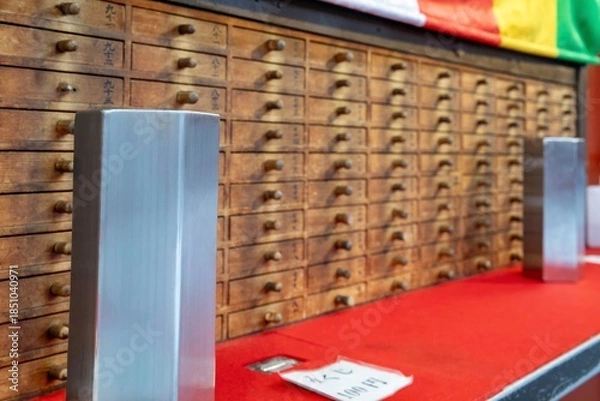 Obraz 東京都、浅草寺のみくじ場