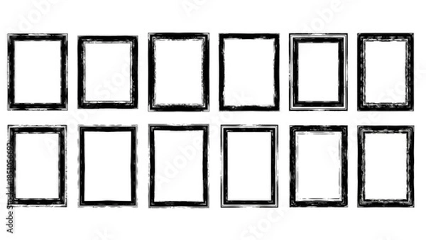 Fototapeta Stylish Modern Empty Frames for Creative Display or Art Projects