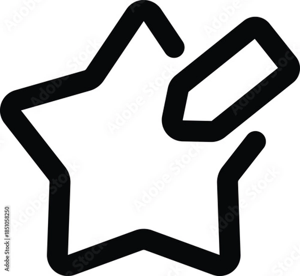 Obraz Writing pencil on a star shape