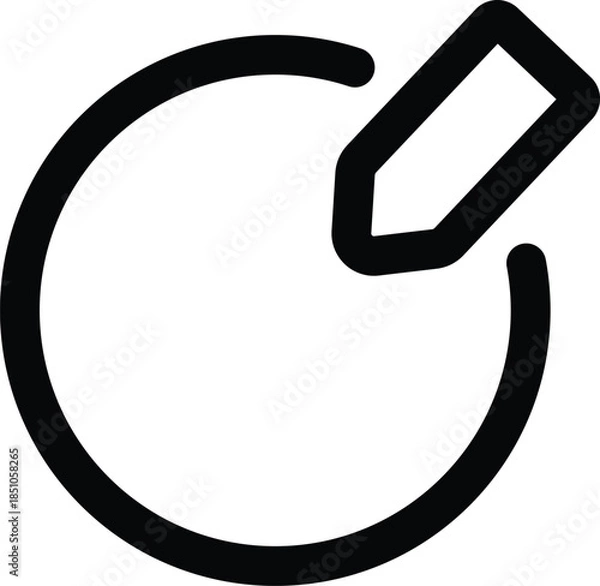 Obraz Drawing pencil on a circle shape