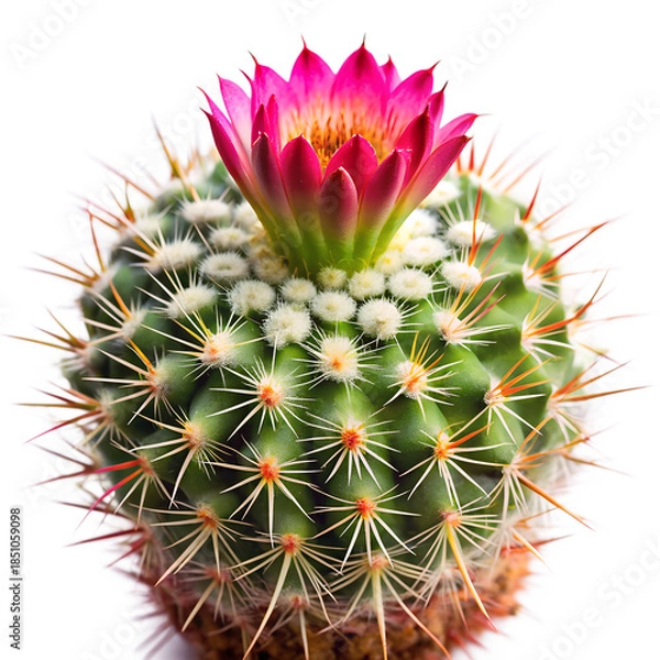 Obraz Cactus flower bud isolated on transparent background PNG