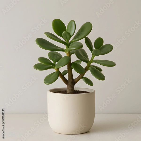 Obraz Minimalist jade plant interior
