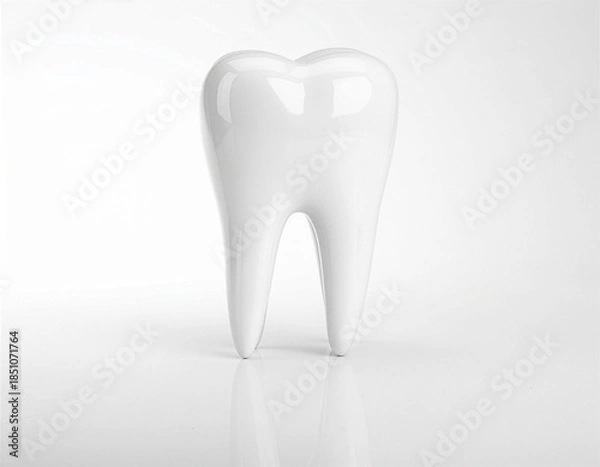 Fototapeta tooth on white background