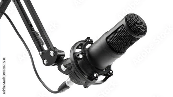 Fototapeta Studio Microphone on White