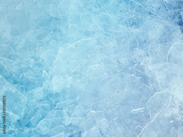 Obraz Texture of blue ice background
