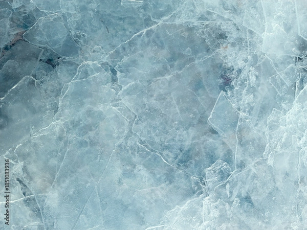 Obraz Texture of blue ice background