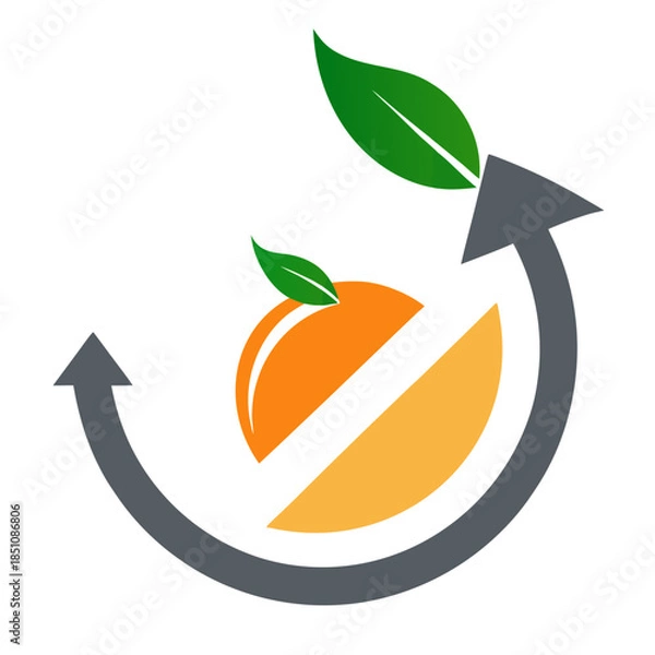 Obraz orange arrow icon