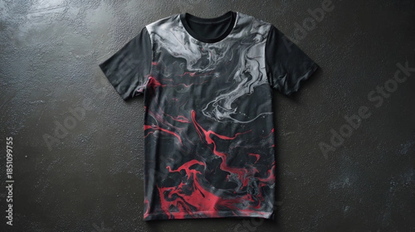 Obraz Patterned t-shirt with marble design isolated