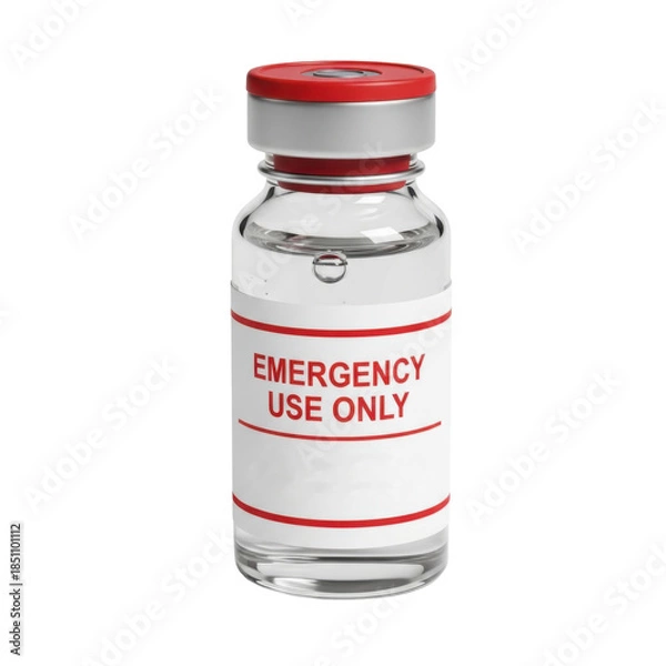 Fototapeta Emergency use only medical vial
