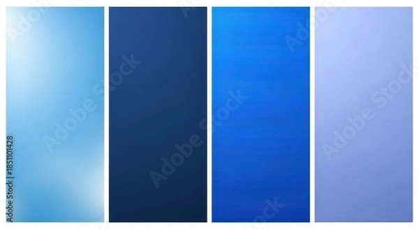 Fototapeta Four blue and white gradient backgrounds