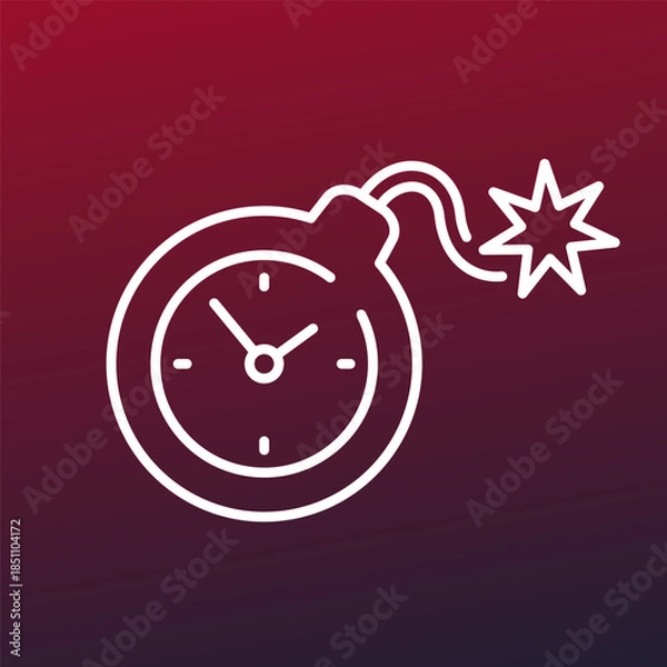Obraz time bomb icon, line vector design