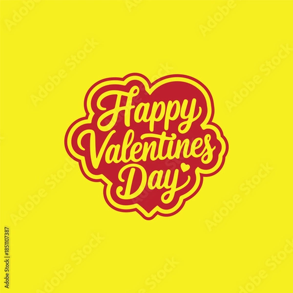 Obraz Happy Valentine's Day Script Lettering 