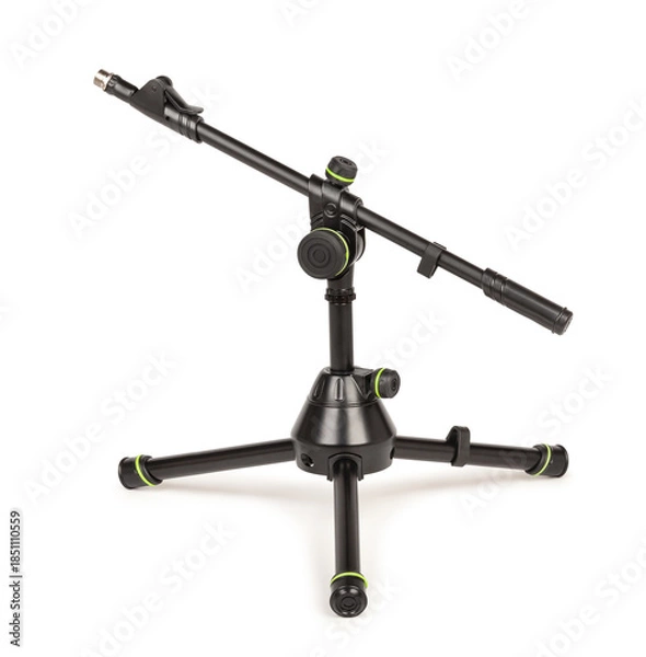 Fototapeta guitar amp mic stand path isolated on white