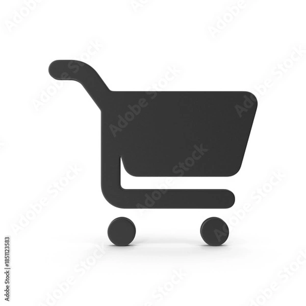 Fototapeta Shopping basket icon representing ecommerce and retail buying