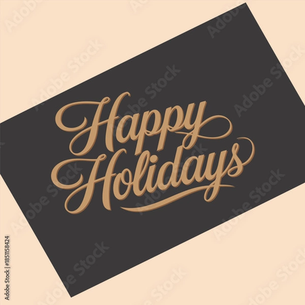 Obraz Elegant Happy Holidays Script Greeting
