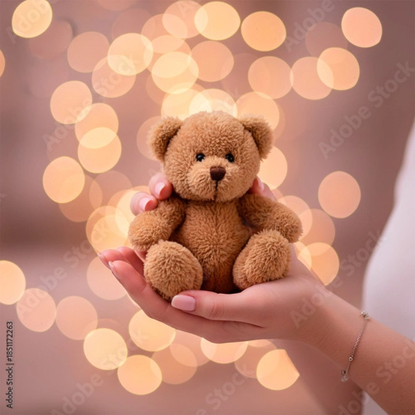 Obraz teddy bear in hands