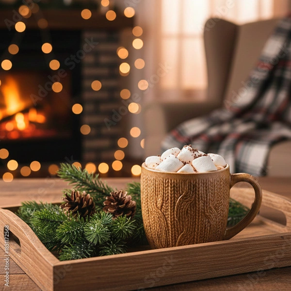 Obraz christmas table setting