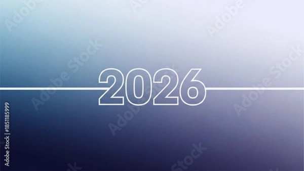 Obraz Modern 2026 typography on gradient background