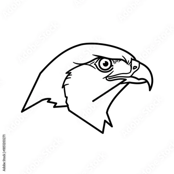 Fototapeta eagle head vector