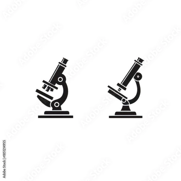 Fototapeta Microscope icons isolated on transparent background