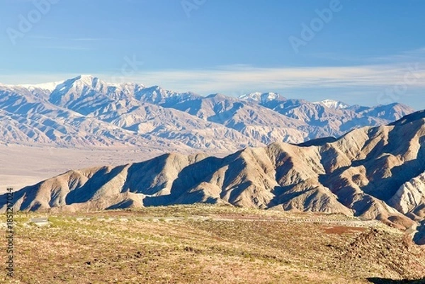 Obraz desert mountain landscape with snow