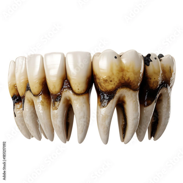 Obraz Human sick teeth with transparent background