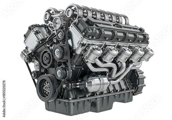 Obraz Car Engine Machine Parts Closeup.