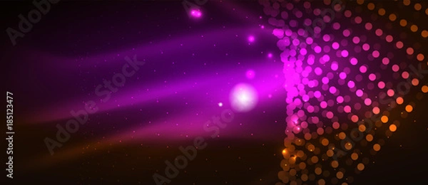 Fototapeta Smooth smoke particle wave